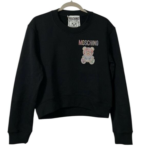 Moschino Couture Black Sweatshirt With LogoPrint(Size...